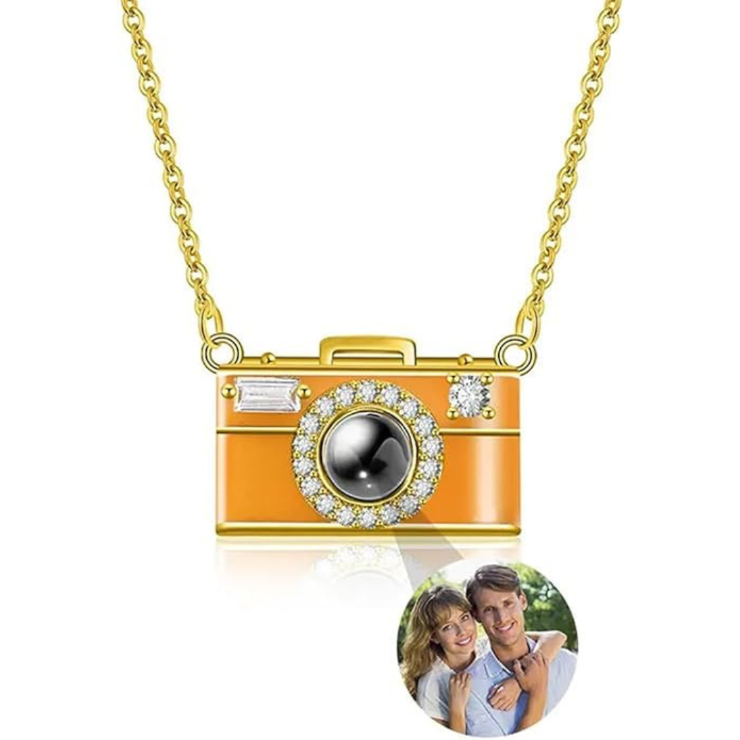 Collar Cámara Personalizada con Foto Interior | Joya Proyector Única
