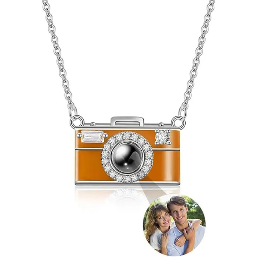 Collar Cámara Personalizada con Foto Interior | Joya Proyector Única
