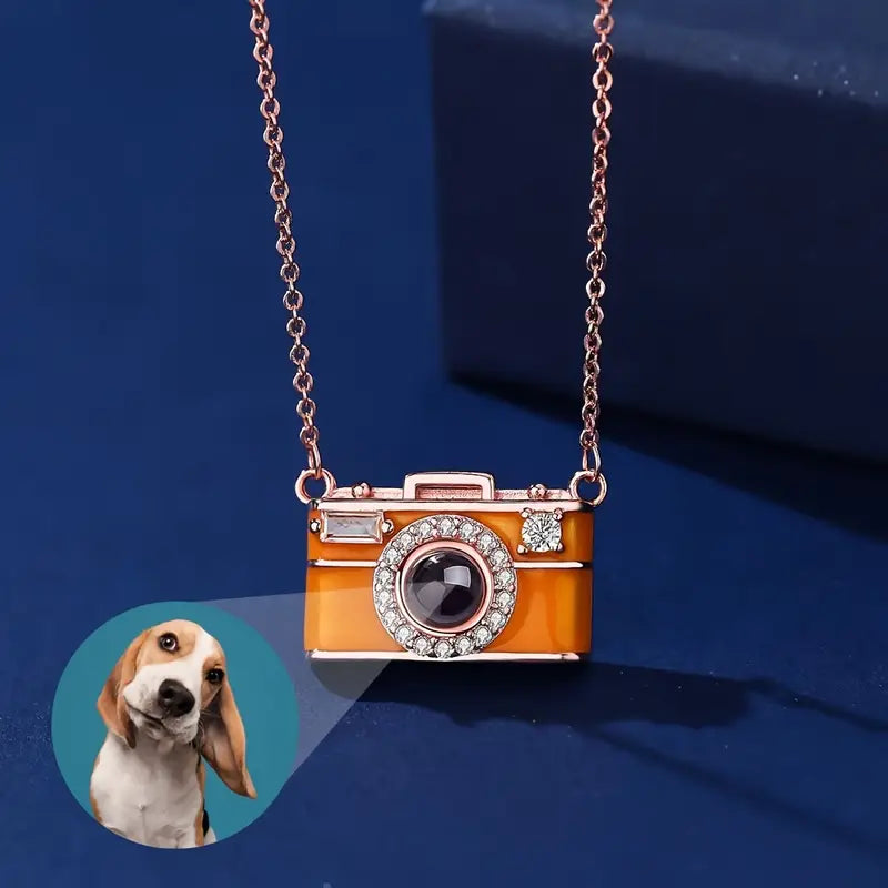 Collar Cámara Personalizada con Foto Interior | Joya Proyector Única